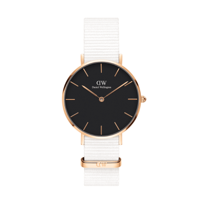DANIEL WELLINGTON Montre Femme  Petite 28 Dover RG Black DW00100314