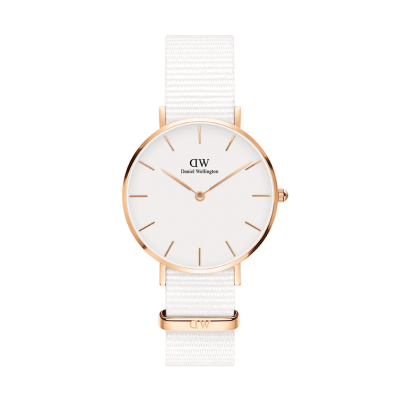 DANIEL WELLINGTON Montre Femme  Petite 28 Dover RG White DW00100313