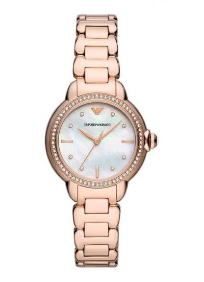 EMPORIO ARMANI Montre Femme  - AR11523 en Acier Inoxydable Ip-ros&eacute;
