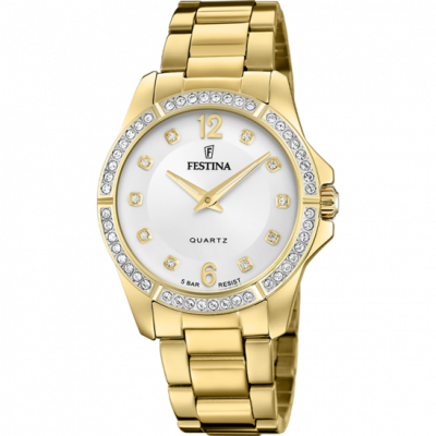 FESTINA Montre Femme  02-017MADEMOISELLE F20596-1 - Bracelet Acier Dor&eacute;