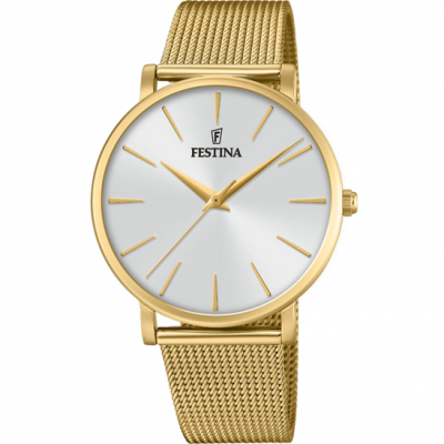 FESTINA Montre femme  BOYFRIEND F20476-1 - Bracelet Acier dor&eacute; rose