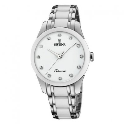 FESTINA Montre femme  CERAMIC F20499-1 - Bracelet Acier Bleu