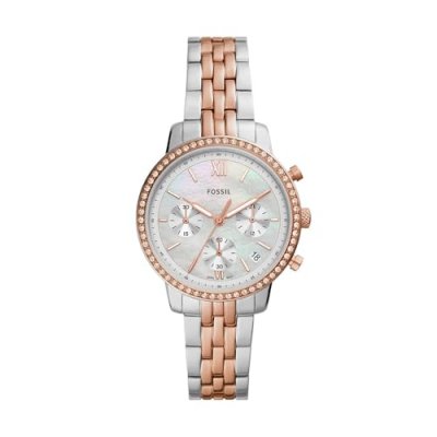 FOSSIL Montre femme  ES5279 - Bracelet Acier Bicolore