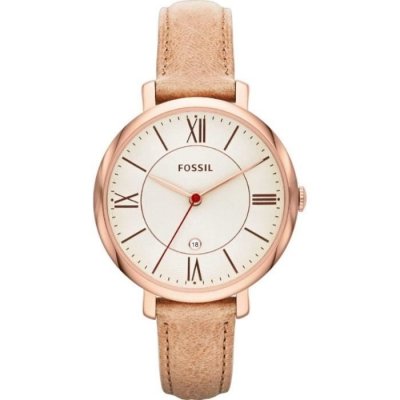 FOSSIL Montre Femme  Jacqueline ES3487 Bracelet en cuir camel