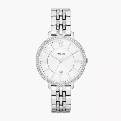 FOSSIL Montre Femme  Jacqueline ES3545 Bracelet en acier argent&eacute;