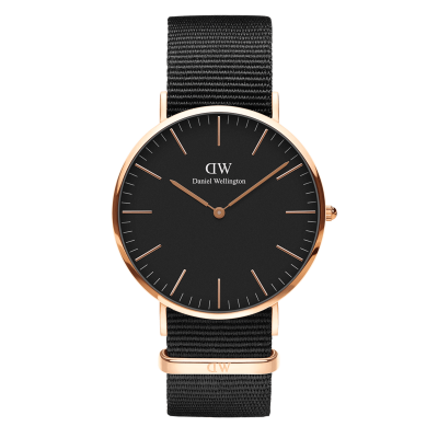 DANIEL WELLINGTON Montre Femme, Homme Black Noir DW00100150 Noir 