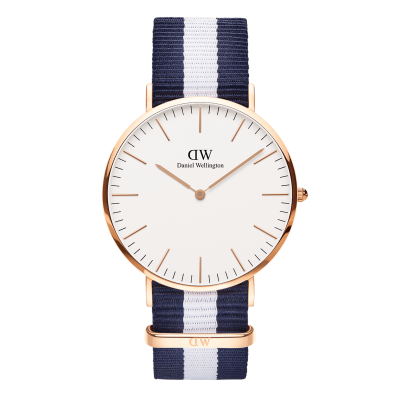 DANIEL WELLINGTON Montre Femme, Homme Classic Blanc DW00100031 Jaune 
