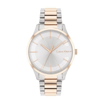 CALVIN KLEIN Montre Femme Iconic Bracelet Blanc 25200044 Gris 