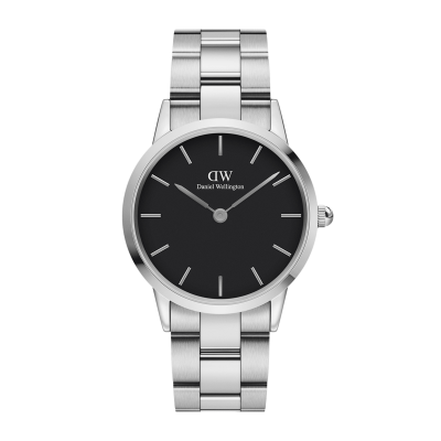 DANIEL WELLINGTON Montre Femme Iconic Noir DW00100204 Gris 
