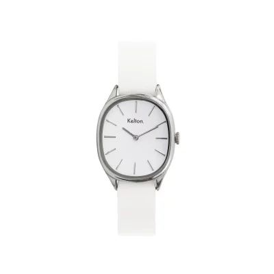 KELTON Montre Femme  Colorama 9123302-195-195 - Bracelet Cuir Blanc