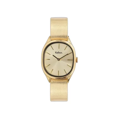 KELTON Montre Femme  Colorama 9123392-204-204 - Bracelet Cuir Dor&eacute;