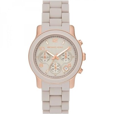 MICHAEL KORS Montre Femme  RUNWAY en Silicone Beige Etanche - 245291