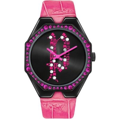 POLICE Montre femme MOANA  PEWLA2008202 - Bracelet Cuir Rose