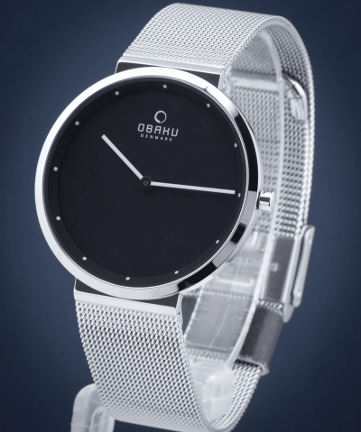 OBAKU Montre Femme  Papir Lille Onyx V230LXCBMC