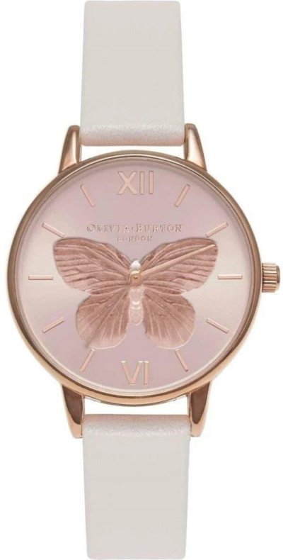 OLIVIA BURTON Montre Femme  3D Butterfly Gift Set Gold & Blush OB16MB16