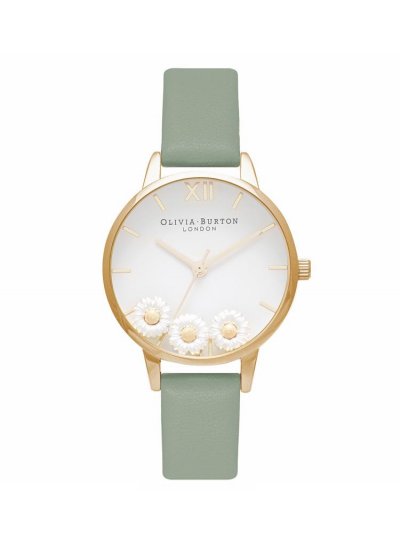 OLIVIA BURTON Montre Femme  Case Cuffs Rose Gold & Sage OB16CH17