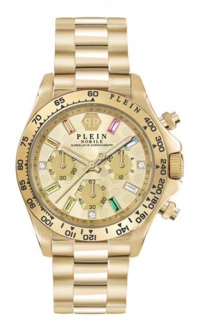 PHILIPP PLEIN Montre femme  Nobile Lady PWSBA0223 - Bracelet Acier Dor&eacute;
