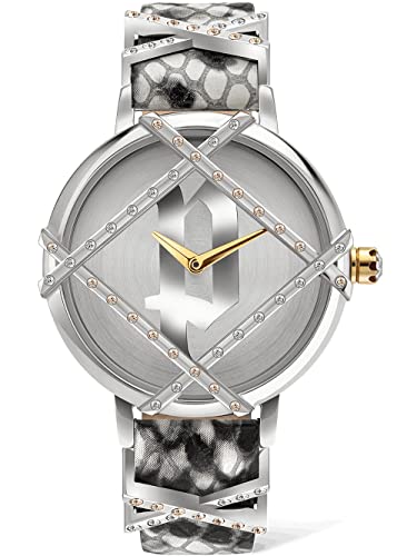 POLICE Montre femme  Montres RILA PL.16068BS-04 - Bracelet Cuir Gris