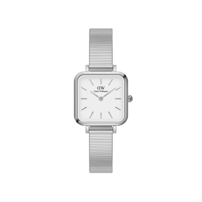 DANIEL WELLINGTON Montre Femme Quadro Blanc DW00100521 Gris 