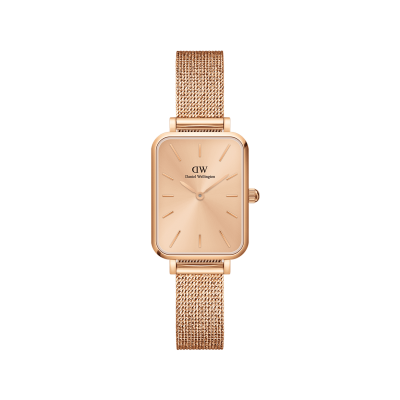 DANIEL WELLINGTON Montre Femme Quadro Dor&eacute; rose DW00100484 