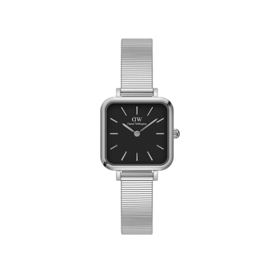 DANIEL WELLINGTON Montre Femme Quadro Noir DW00100522 Gris 
