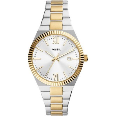 FOSSIL Montre Femme Scarlette Argent&eacute; ES5259 Jaune 