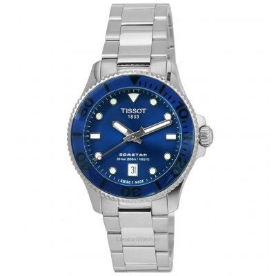 TISSOT Montre Femme Seastar Bleu T1202101104100 Gris 