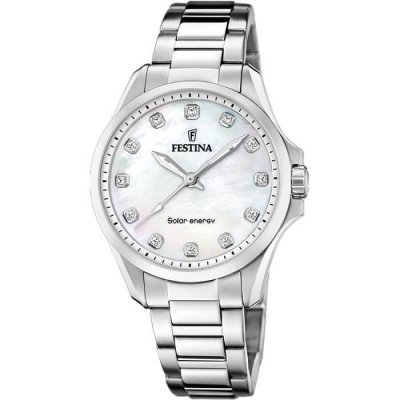 FESTINA Montre Femme Solar energy Blanc F20654/1 Gris 