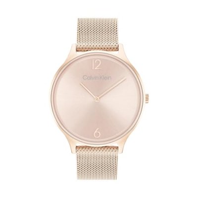 CALVIN KLEIN WATCHES Montre Femme Timeless 2h Dor&eacute; rose 25200002 Rose Calvin Klein