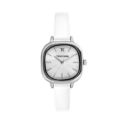 TRENDY KISS Montre Femme  Apolline TC10151-01 - Bracelet Cuir Blanc