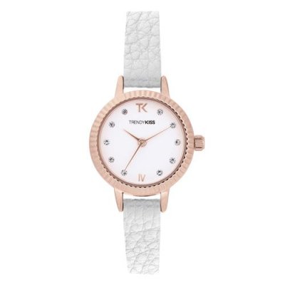 Montre femme Trendy Kiss Constance - TRG10135-01 Bracelet Cuir Blanc
