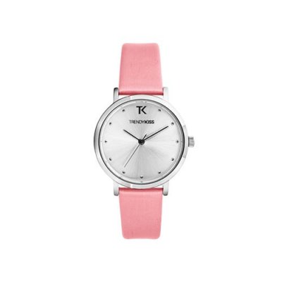 TRENDY KISS Montre Femme  Ir&egrave;ne TC10153-01 - Bracelet Cuir Rose