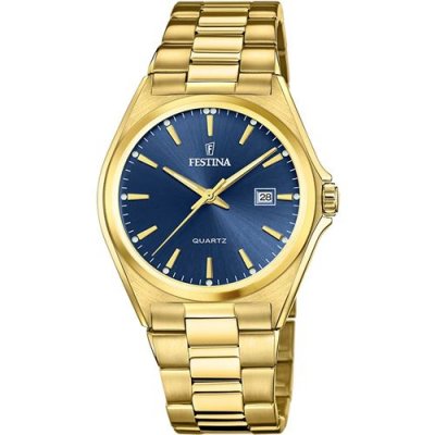 FESTINA Montre  Acier Classique F20555/4 Bleu, Bracelet En Acier, Homme