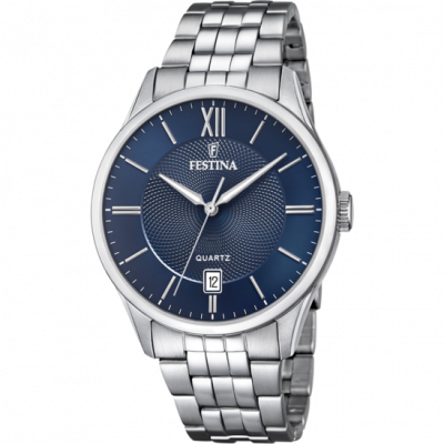 FESTINA Montre  CLASSIQUE F20425-2 - Montre ACIER CADRAN BLEU Homme