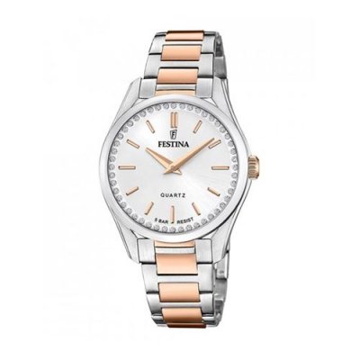 FESTINA Montre  F20620/1 Gris, Bracelet Acier Inoxydable, Femme