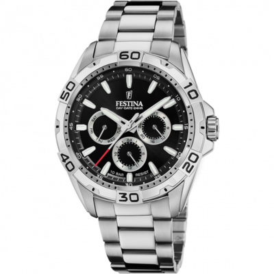 FESTINA Montre  F20623/4 Noir, Bracelet D&acute; Acier Inoxydable, Homme