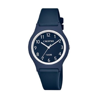 CALYPSO Montre Fille  3 AIGUILLES K5798-4 - Bracelet R&eacute;sine Bleu