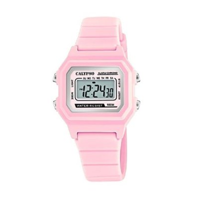 CALYPSO Montre Fille  K5802-3 - Bracelet R&eacute;sine Rose