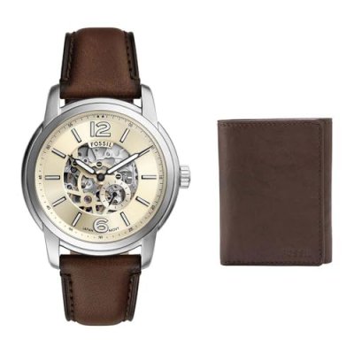 FOSSIL Montre  Automatic homme automatique en cuir - ME3207