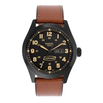 FOSSIL Montre  Defender homme solaire en cuir - FS5978