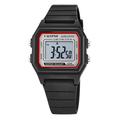 CALYPSO Montre Gar&ccedil;on  K5805-4 - Bracelet R&eacute;sine Noir