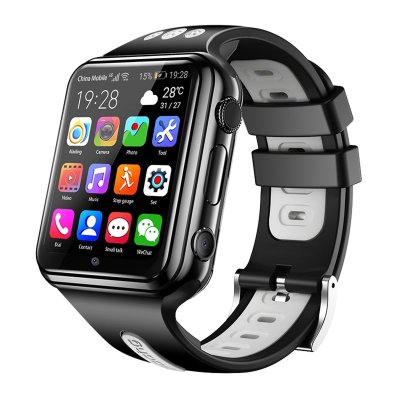 YONIS Montre GPS 4G Montre Connect&eacute;e Android 1.54 2+16Go WiFi Bluetooth Noire Grise +SD 4Go -