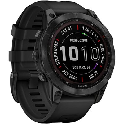 GARMIN Montre GPS  fenix 7 Sapphire DLC (titane) - Black/Black