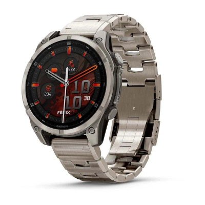 GARMIN Montre GPS -  - F&eacute;nix&reg; 8 - 47 mm AMOLED - Bracelet silicone - Multisport - Homme 