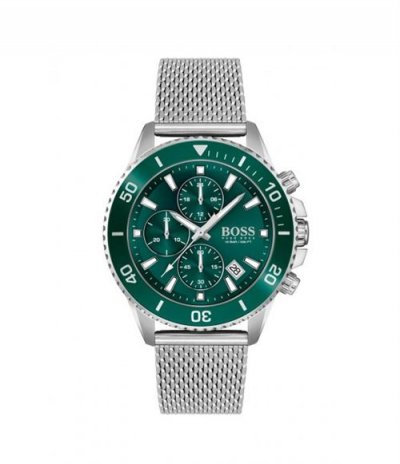 BOSS Montre Homme Admiral Vert 1513905 Gris 