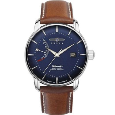 ZEPPELIN Montre Homme Atlantic Bleu Z-8462-3 Marron 