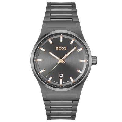 BOSS Montre Homme  Candor 1514078 - Bracelet Acier Gris