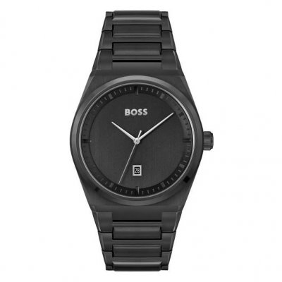 HUGO BOSS Montre Homme Boss Montres STEER 1513994 - Bracelet Acier Noir