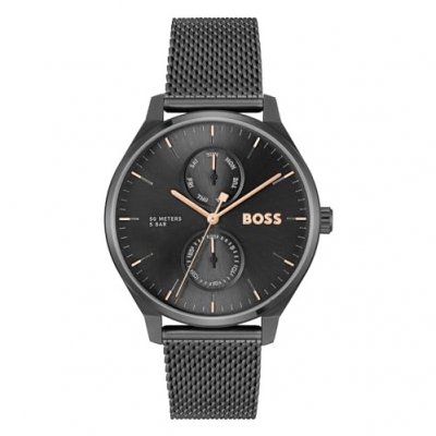 BOSS Montre Homme  Tyler 1514105 - Bracelet Acier Noir
