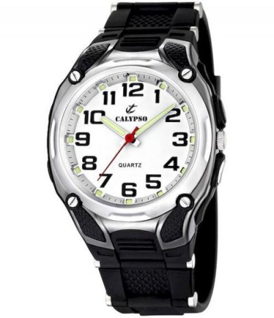 CALYPSO Montre Homme  3 AIGUILLES K5560-4 - Bracelet R&eacute;sine Noir